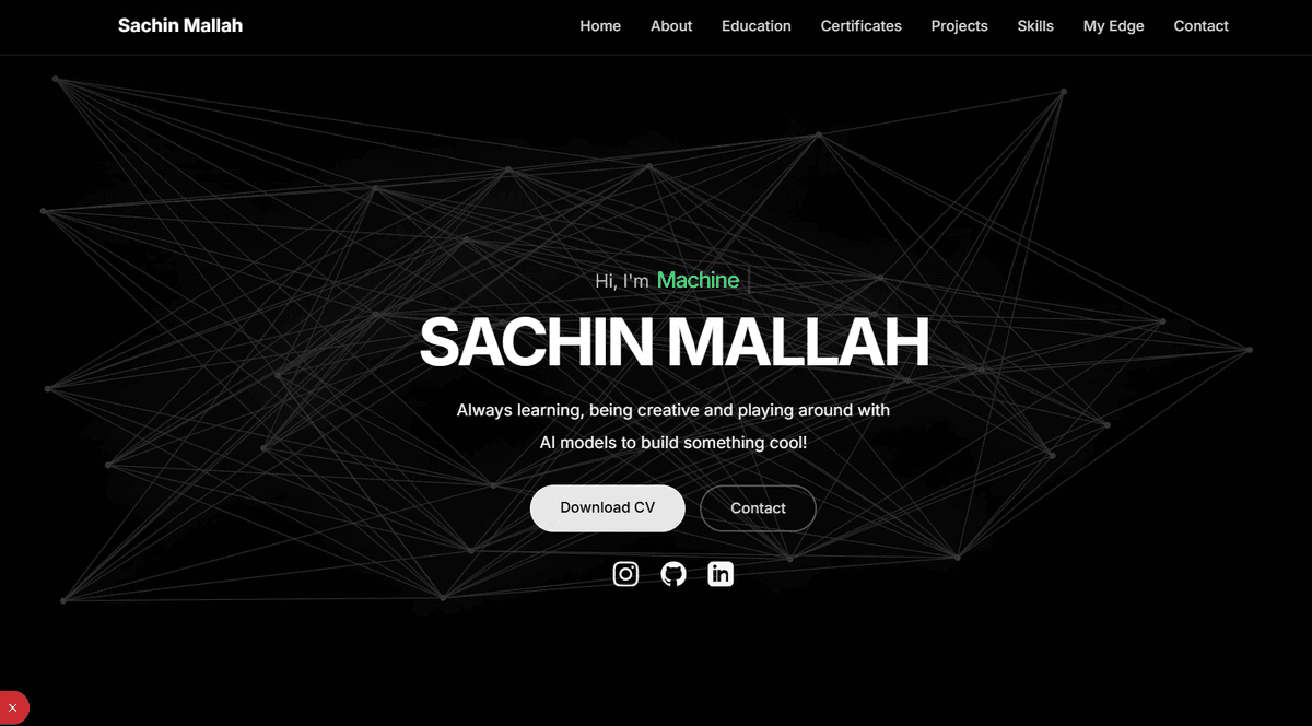 Personal Portfolio Website project screenshot