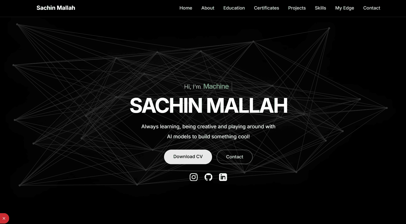 Personal Portfolio Website project screenshot